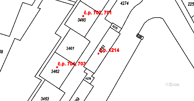 Komín 1158, Brno, Katastrální mapa