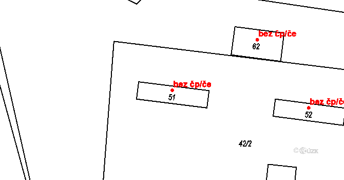 Střelské Hoštice 40745520 na parcele st. 51 v KÚ Sedlo u Horažďovic, Katastrální mapa