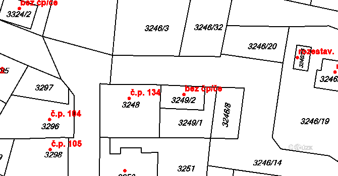 Kutná Hora 41231520 na parcele st. 3249/2 v KÚ Kutná Hora, Katastrální mapa