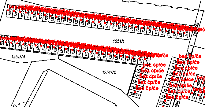 Dobruška 41671520 na parcele st. 1251/35 v KÚ Dobruška, Katastrální mapa