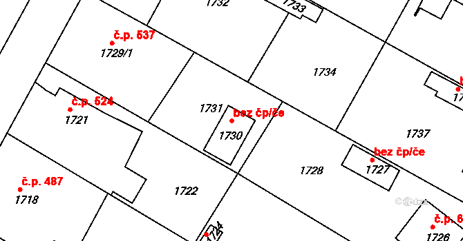 Uhlířské Janovice 42921520 na parcele st. 1730 v KÚ Uhlířské Janovice, Katastrální mapa