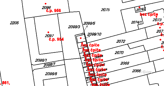 Brno 45542520 na parcele st. 2100 v KÚ Černá Pole, Katastrální mapa