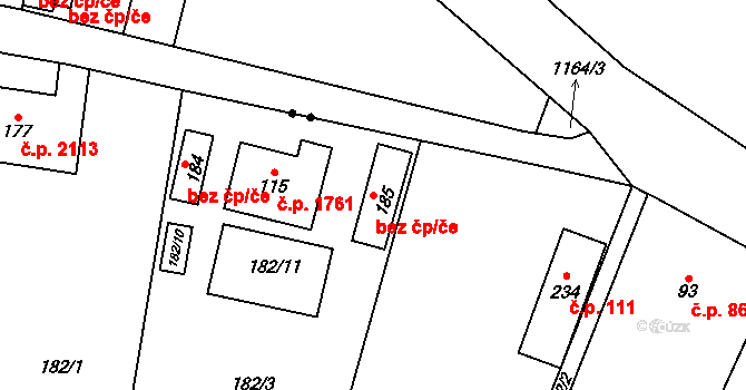 Hořice 45924520 na parcele st. 185 v KÚ Libonice, Katastrální mapa