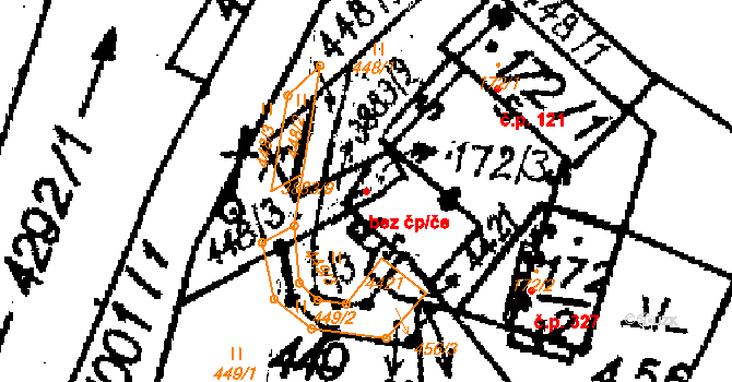 Opatov 46404520 na parcele st. 172/3 v KÚ Opatov v Čechách, Katastrální mapa
