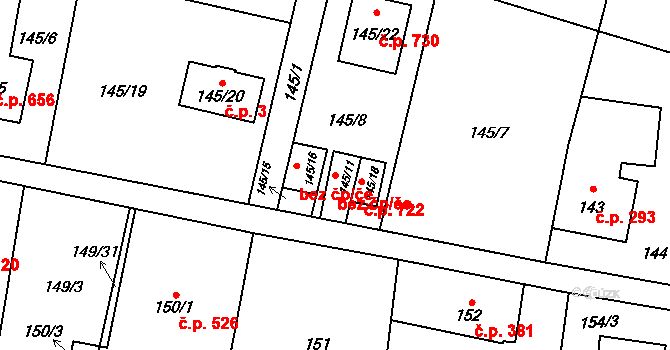 Karviná 48956520 na parcele st. 145/11 v KÚ Darkov, Katastrální mapa