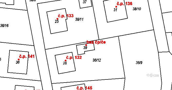 Bítovčice 49581520 na parcele st. 39 v KÚ Dolní Bítovčice, Katastrální mapa