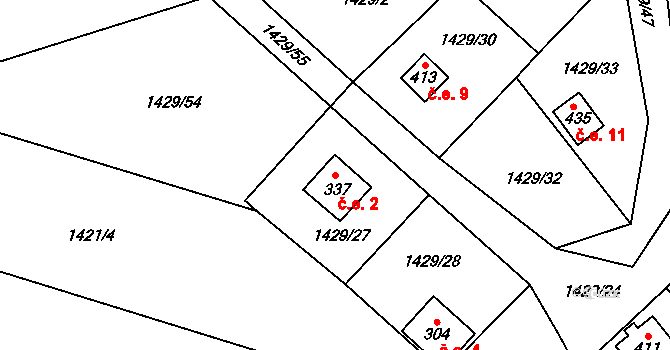 Čepinec 2, Žinkovy na parcele st. 337 v KÚ Žinkovy, Katastrální mapa