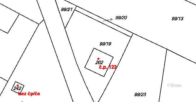 Štrampouch 122, Žáky, Katastrální mapa