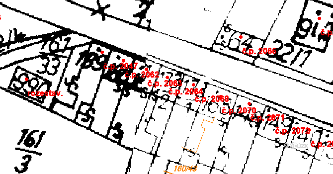 Podlusky 2064, Roudnice nad Labem na parcele st. 173/2 v KÚ Podlusky, Katastrální mapa