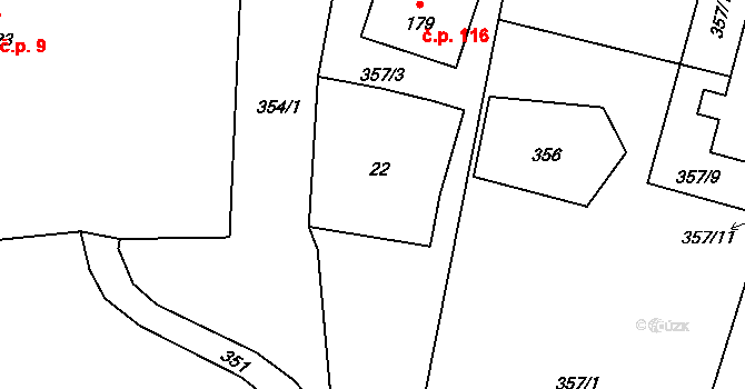 Hůrky 36, Lišov, Katastrální mapa