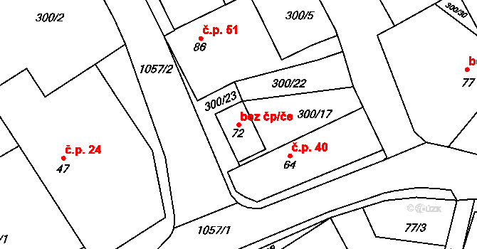 Jinošov 38330521 na parcele st. 72 v KÚ Jinošov, Katastrální mapa