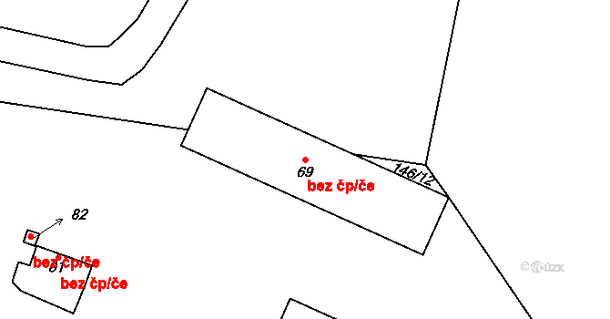 Bernartice 38544521 na parcele st. 69 v KÚ Horní Heřmanice u Bernartic, Katastrální mapa