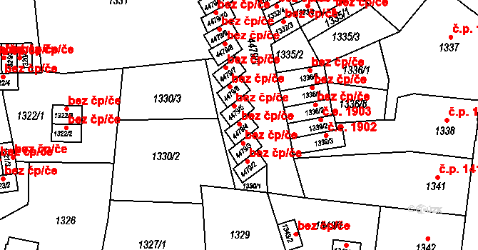 Teplice 39148521 na parcele st. 4479/4 v KÚ Teplice, Katastrální mapa