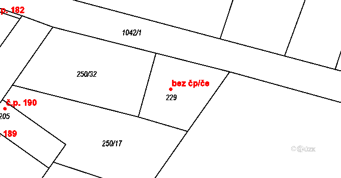 Černuc 39322521 na parcele st. 229 v KÚ Černuc, Katastrální mapa