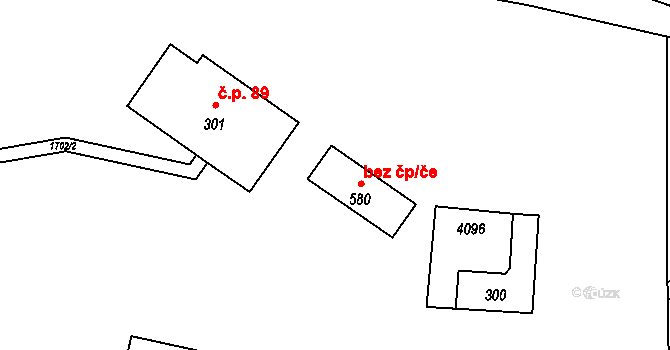 Janov 40128521 na parcele st. 580 v KÚ Janov u Litomyšle, Katastrální mapa