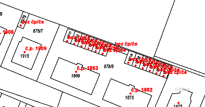 Nový Bydžov 40287521 na parcele st. 1871/6 v KÚ Nový Bydžov, Katastrální mapa