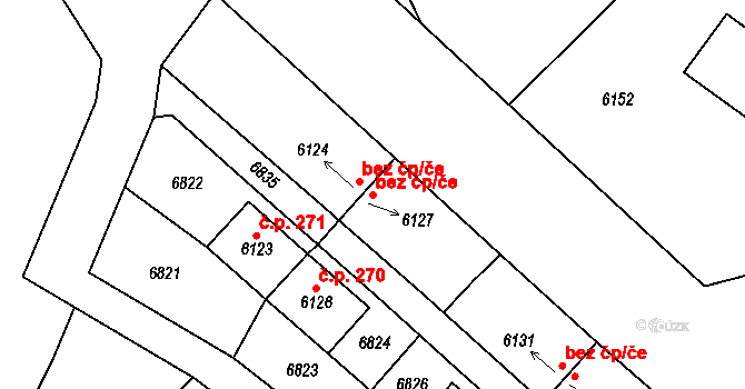 Šanov 40962521 na parcele st. 6127 v KÚ Šanov nad Jevišovkou, Katastrální mapa