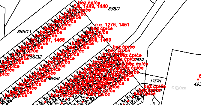 Blansko 43626521 na parcele st. 3711 v KÚ Blansko, Katastrální mapa