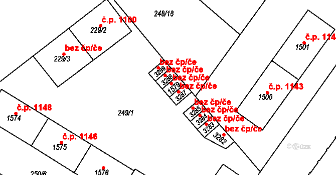 Čáslav 43994521 na parcele st. 1579 v KÚ Čáslav, Katastrální mapa
