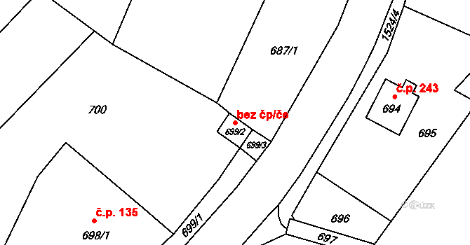 Jeseník 44355521 na parcele st. 699/2 v KÚ Bukovice u Jeseníka, Katastrální mapa