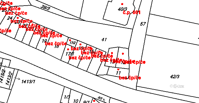 Vacenovice 44581521 na parcele st. 14 v KÚ Vacenovice u Kyjova, Katastrální mapa