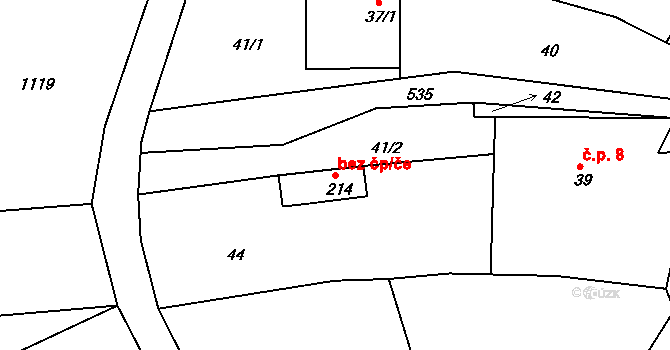 Velké Petrovice 46004521 na parcele st. 214 v KÚ Velké Petrovice, Katastrální mapa