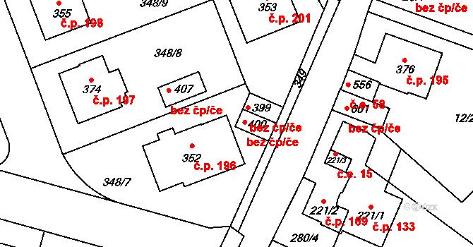 Velký Beranov 47037521 na parcele st. 399 v KÚ Velký Beranov, Katastrální mapa