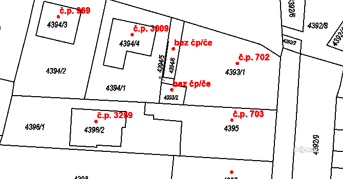 Kravaře 48116521 na parcele st. 4393/2 v KÚ Kravaře ve Slezsku, Katastrální mapa