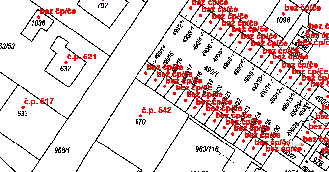 Přibyslav 48270521 na parcele st. 490/16 v KÚ Přibyslav, Katastrální mapa