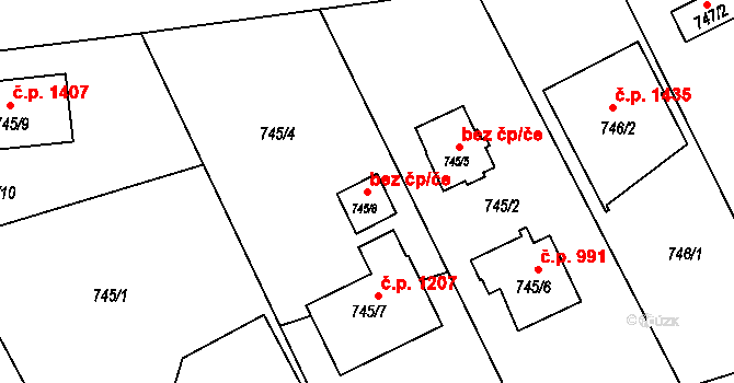 Orlová 48426521 na parcele st. 745/8 v KÚ Poruba u Orlové, Katastrální mapa