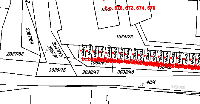 Sedlčany 48484521 na parcele st. 1064/44 v KÚ Sedlčany, Katastrální mapa