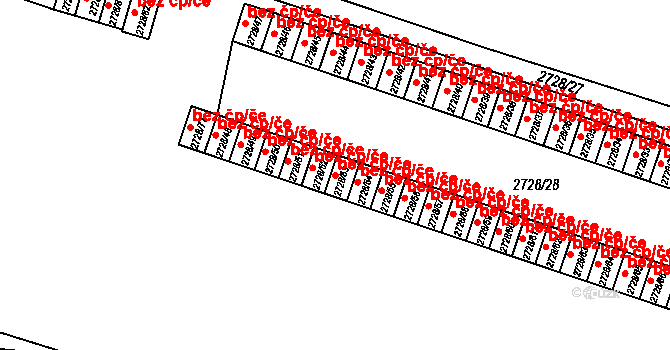 Holešov 48727521 na parcele st. 2728/53 v KÚ Holešov, Katastrální mapa