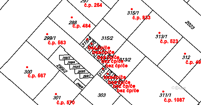 Praha 48982521 na parcele st. 315/7 v KÚ Bubeneč, Katastrální mapa
