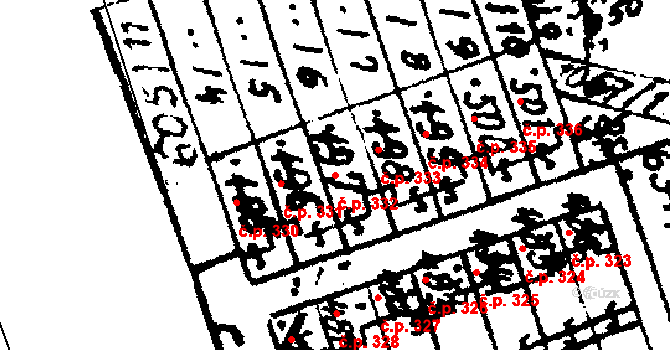 Hrochův Týnec 332 na parcele st. 497 v KÚ Hrochův Týnec, Katastrální mapa
