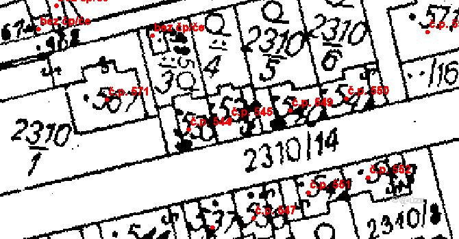 Libina 545 na parcele st. 5776 v KÚ Horní Libina, Katastrální mapa
