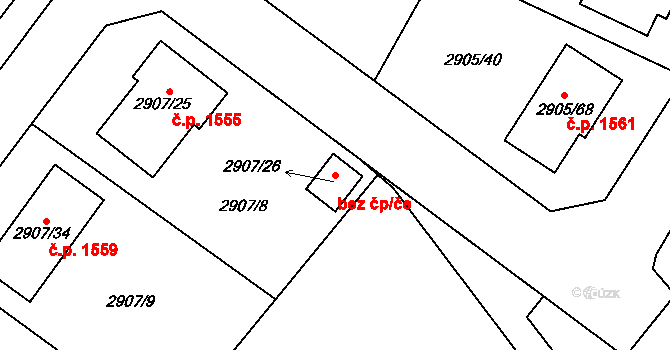 Duchcov 86867521 na parcele st. 2907/26 v KÚ Duchcov, Katastrální mapa