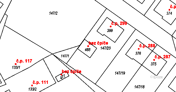 Mrákotín 90838521 na parcele st. 488 v KÚ Mrákotín u Telče, Katastrální mapa