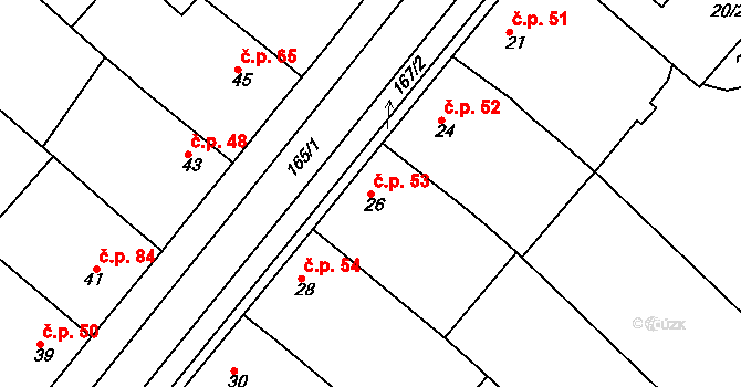 Nejdek 53, Lednice na parcele st. 26 v KÚ Nejdek u Lednice, Katastrální mapa