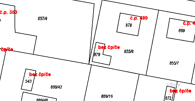 Cerhenice 115574522 na parcele st. 879 v KÚ Cerhenice, Katastrální mapa