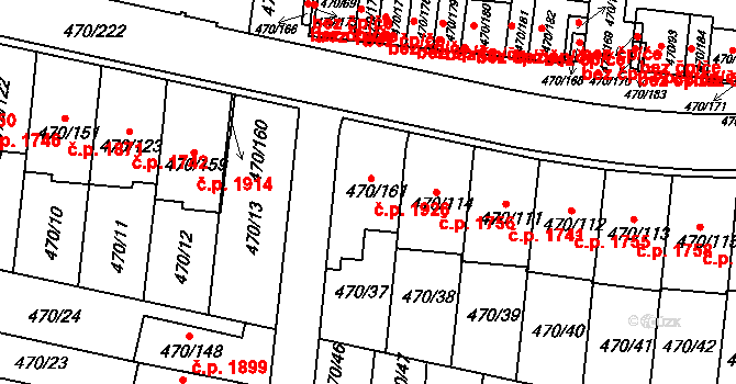 Krč 1926, Praha na parcele st. 470/161 v KÚ Krč, Katastrální mapa
