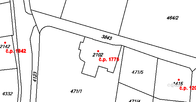 Dvůr Králové nad Labem 1776 na parcele st. 2102 v KÚ Dvůr Králové nad Labem, Katastrální mapa