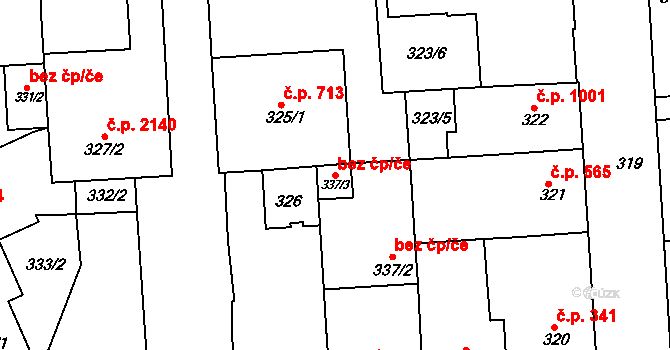 Sokolov 38578522 na parcele st. 337/3 v KÚ Sokolov, Katastrální mapa