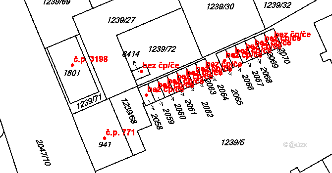 Šumperk 39029522 na parcele st. 2060 v KÚ Šumperk, Katastrální mapa