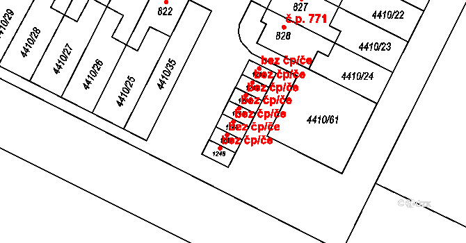 Hrušovany nad Jevišovkou 40967522 na parcele st. 1246 v KÚ Hrušovany nad Jevišovkou, Katastrální mapa