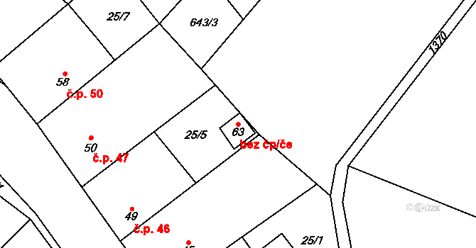 Modlíkov 41922522 na parcele st. 63 v KÚ Modlíkov u Přibyslavi, Katastrální mapa