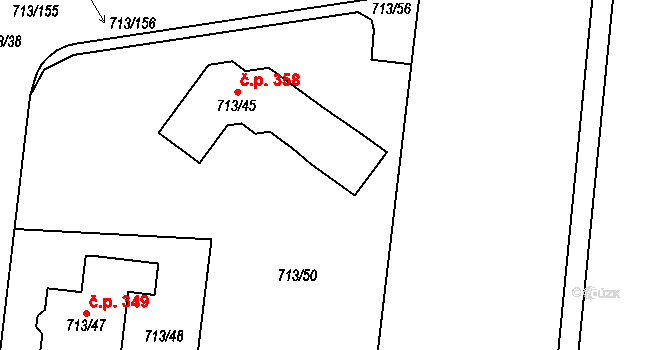 Suchohrdly 42211522 na parcele st. 713/46 v KÚ Suchohrdly u Znojma, Katastrální mapa