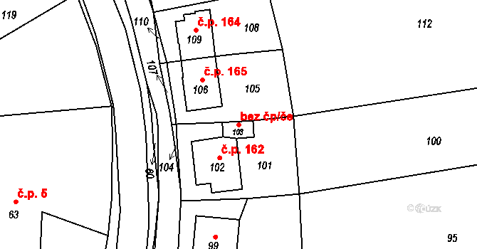 Zátor 45602522 na parcele st. 103 v KÚ Zátor, Katastrální mapa