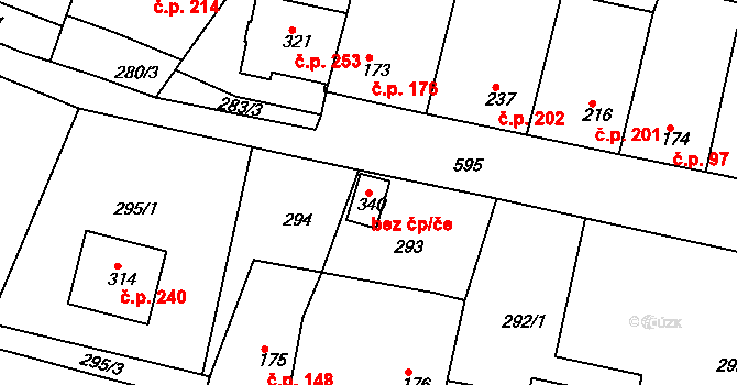 Přílepy 49033522 na parcele st. 340 v KÚ Přílepy u Holešova, Katastrální mapa