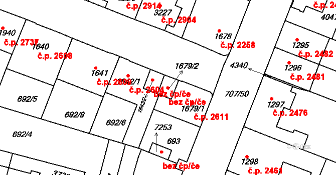 Havlíčkův Brod 82353522 na parcele st. 1679/1 v KÚ Havlíčkův Brod, Katastrální mapa