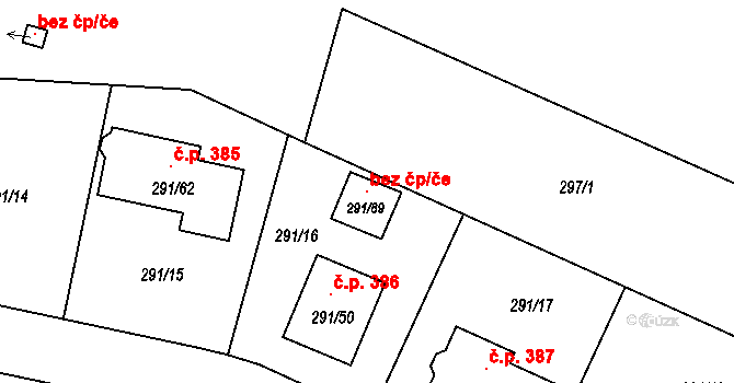 Oldřišov 97657522 na parcele st. 291/89 v KÚ Oldřišov, Katastrální mapa